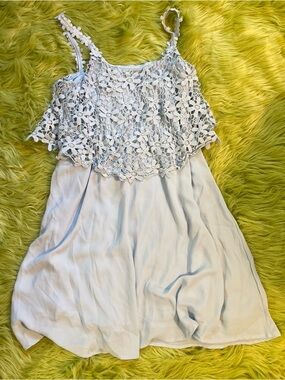 Crochet layered boho dress